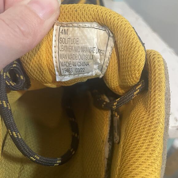 Khombu Solitude Outdoor Hiking Shoes Boys Size 4 Bungee Yellow All Terrain - Picture 8 of 8